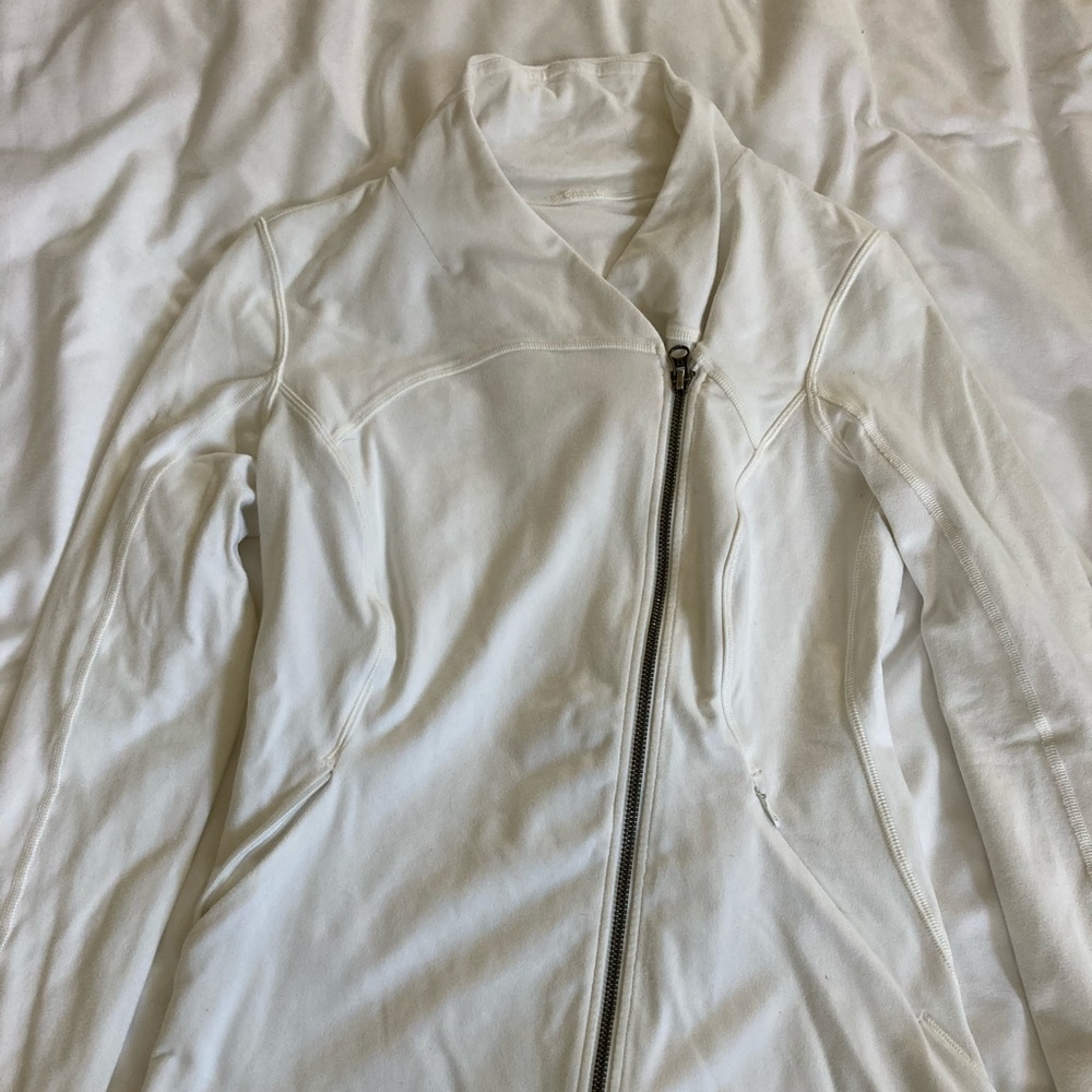 White Asymmetrical Lululemon Jacket Size 6